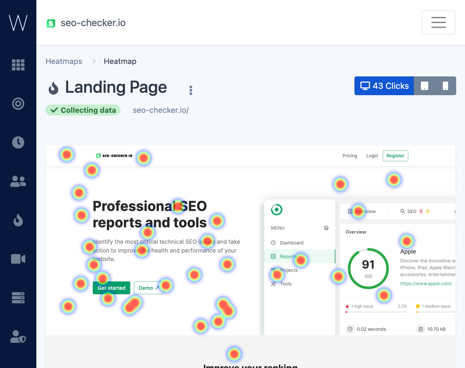 Web-Analytics.ai Heatmap